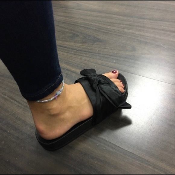 nikki Shoes - Nikki bow slides. Only one left!!